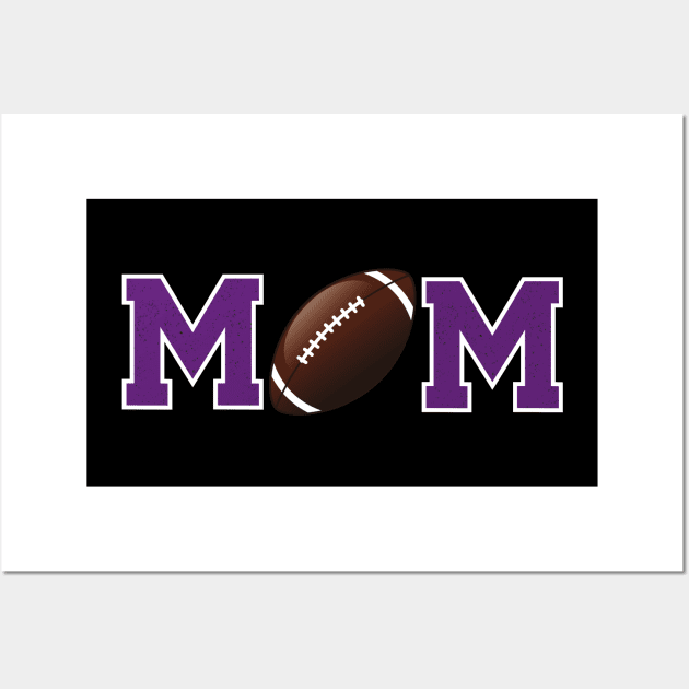 Football Mom Purple Wall Art by capesandrollerskates 